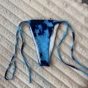 Shein Blue Tie Dye Bikini Bottoms